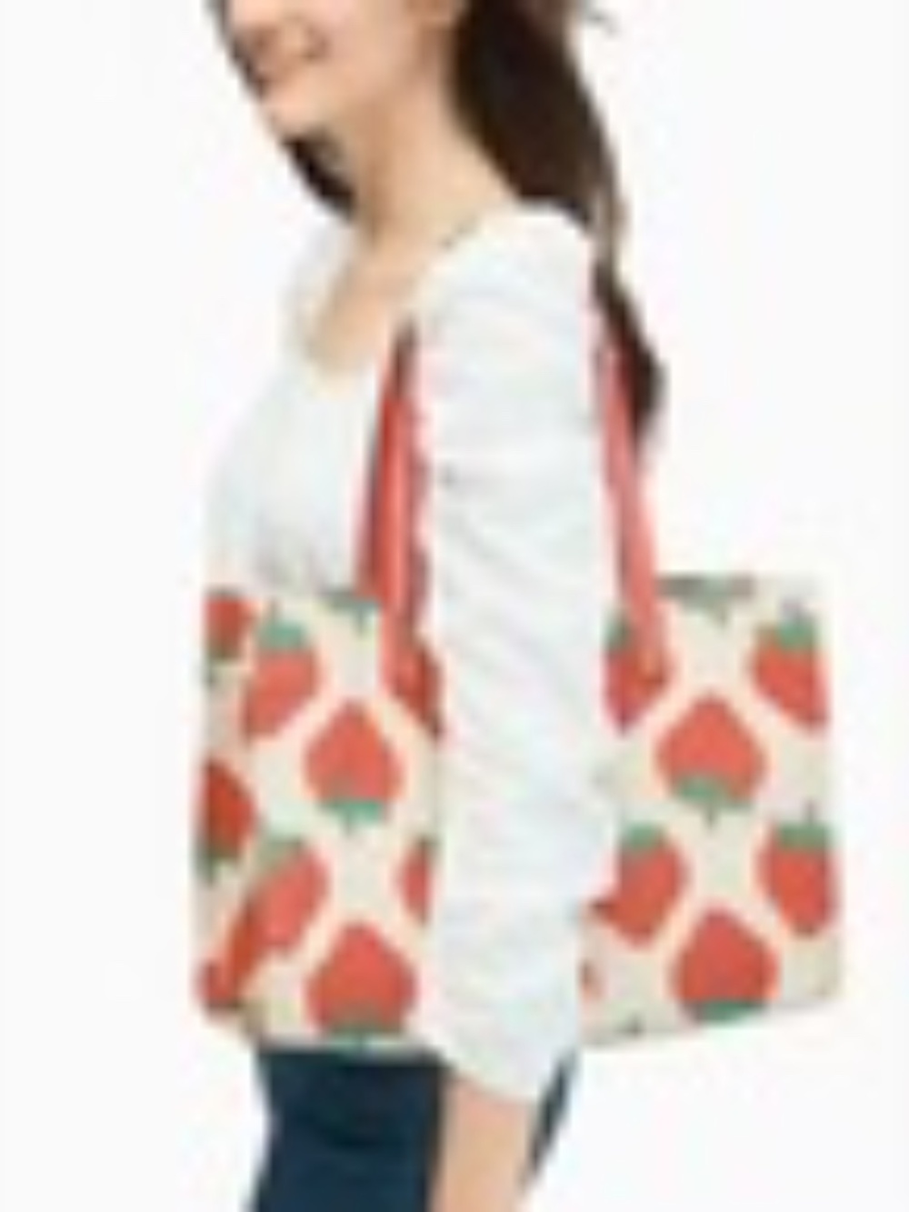 NWT Kate Spade Strawberry Canvas MEGA SAM tote - Picture 4 of 8